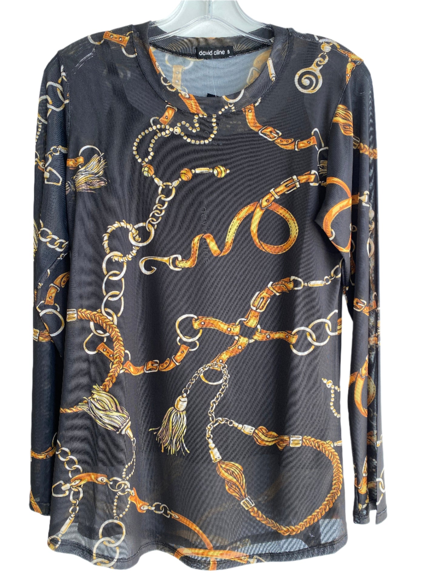 L/S Mesh Crew With Cami-Gold