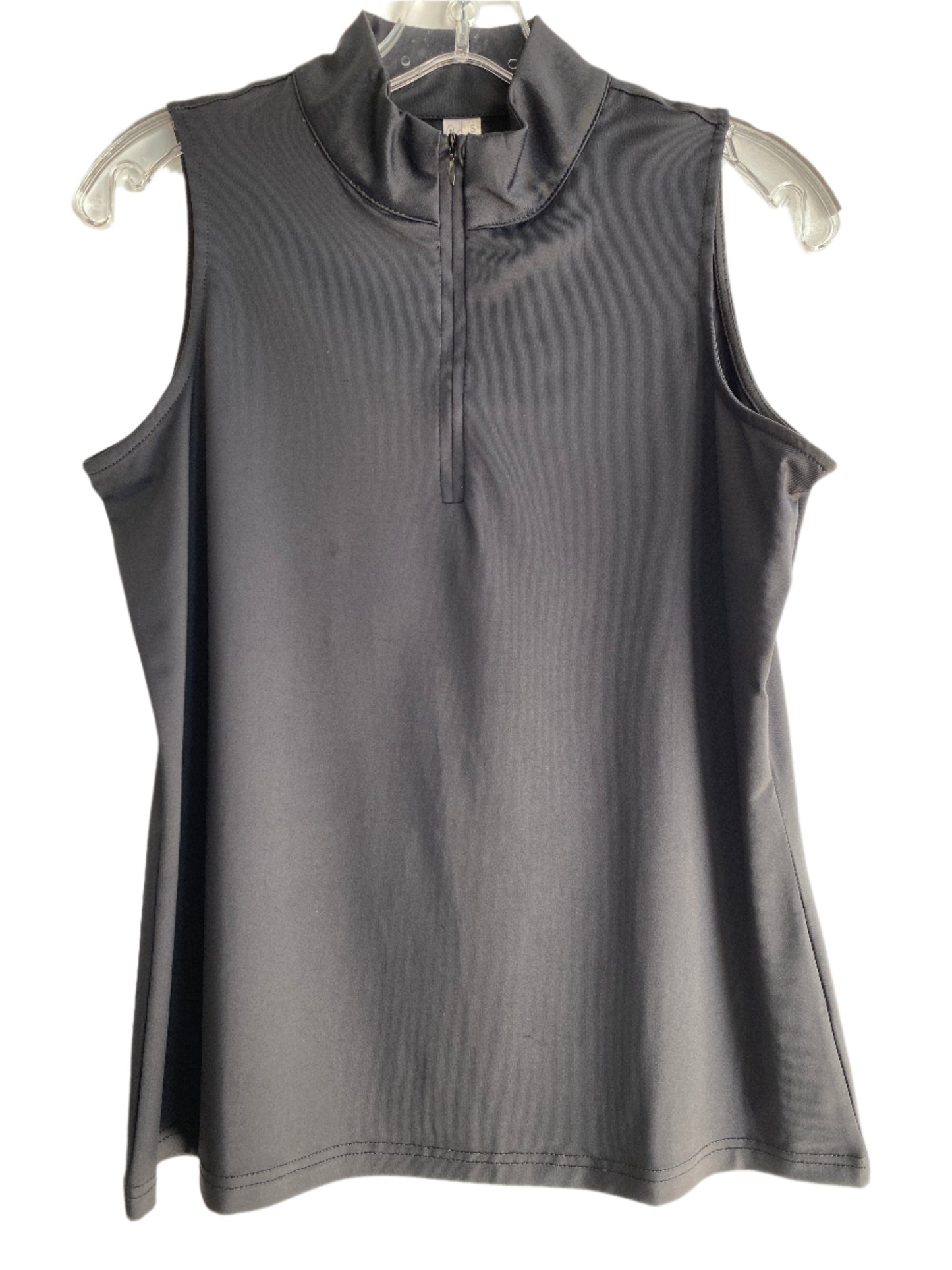 Sleeveless Zip Top - Black