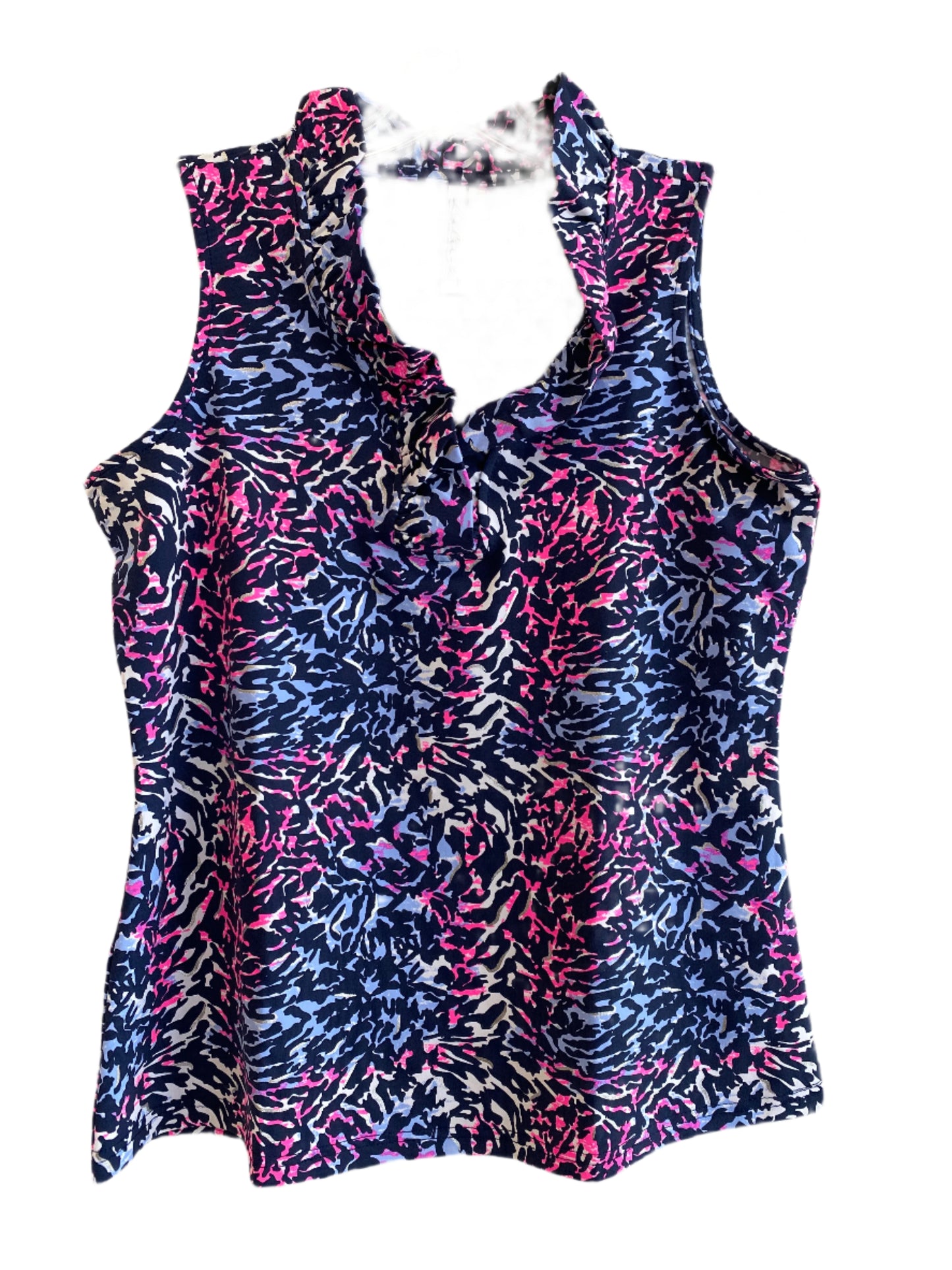 V-Neck Ruffle Tank-AMLT
