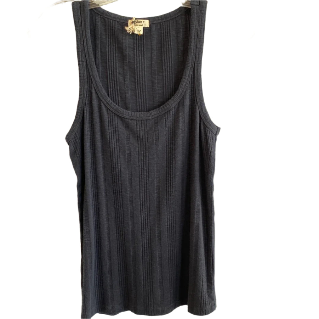 Riley Scoop Tank-Black