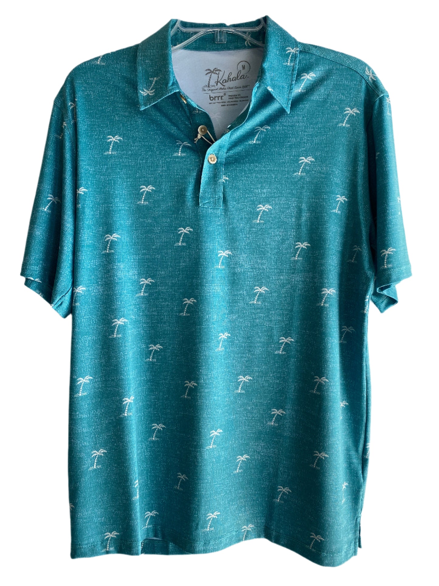 Palms Knit Polo-Marine Green