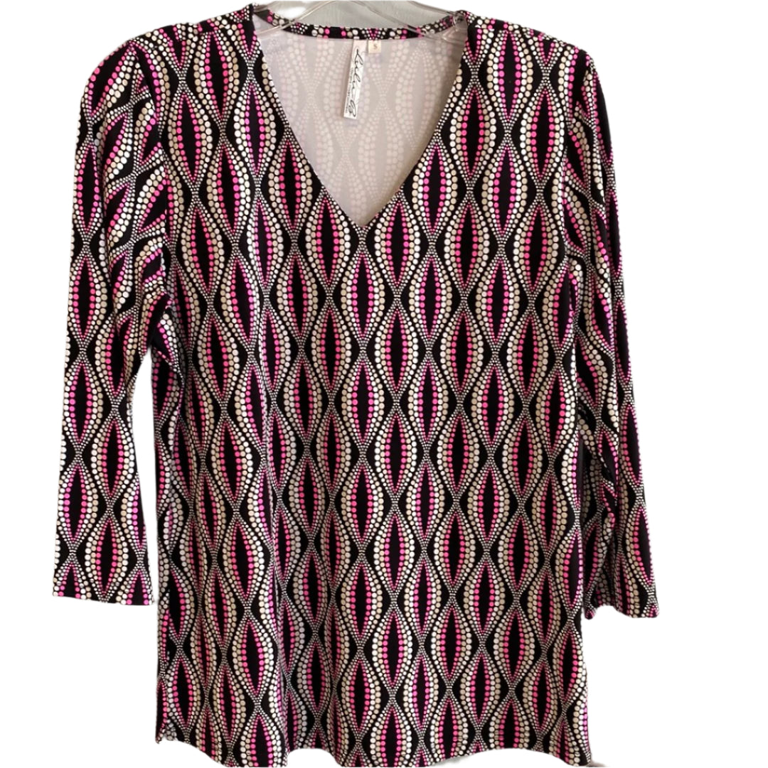 3/4 Sleeve V-Neck Top-DTNU