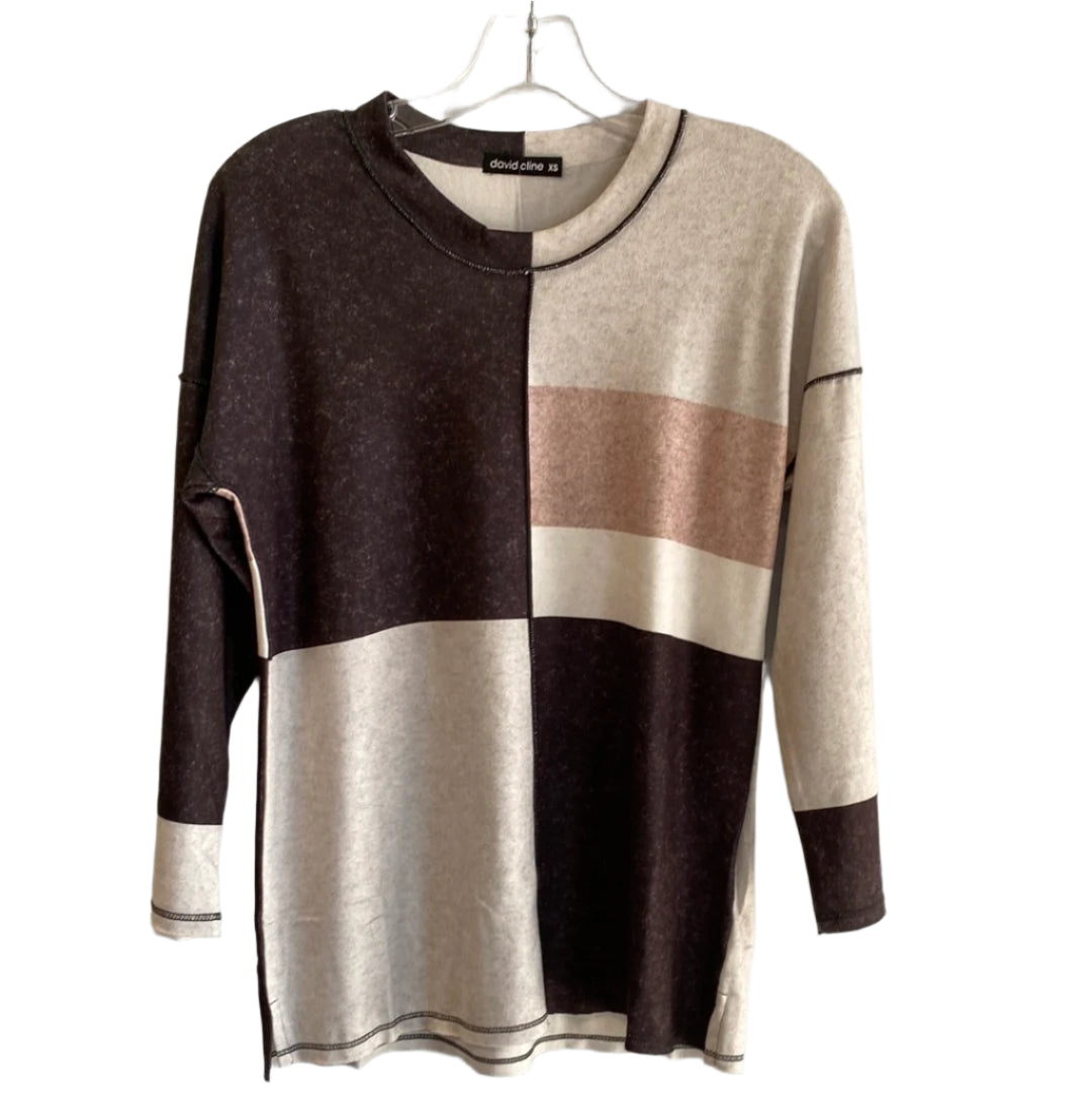 Sweatshirt With Front Seam No Cuff-Coal