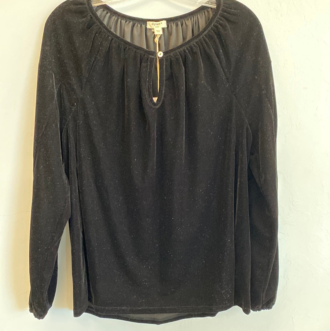Velvet Blouse-Black