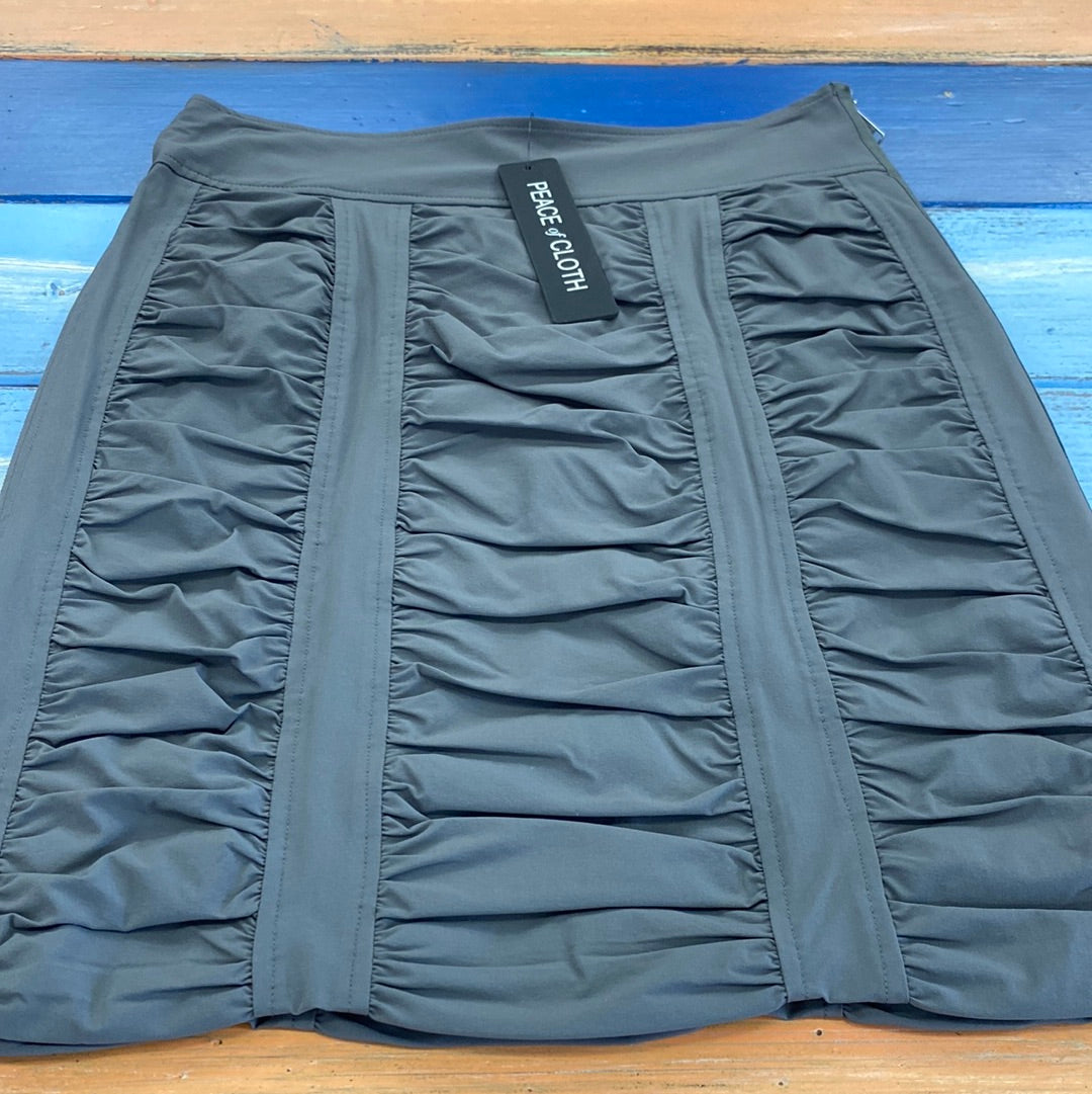 Penny Ruched Skirt-Aluminum