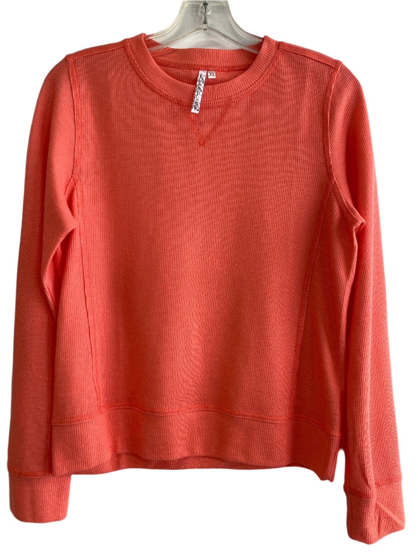 Scoop Neck Pullover-Clear Salmon