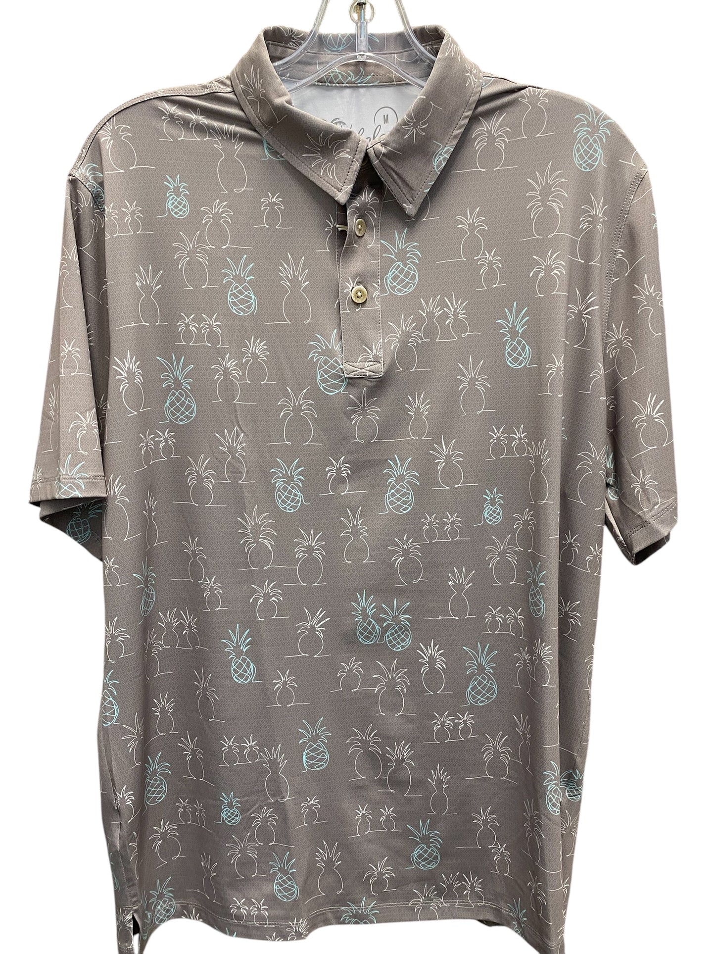 Pine Lines Knit Polo-Taupe