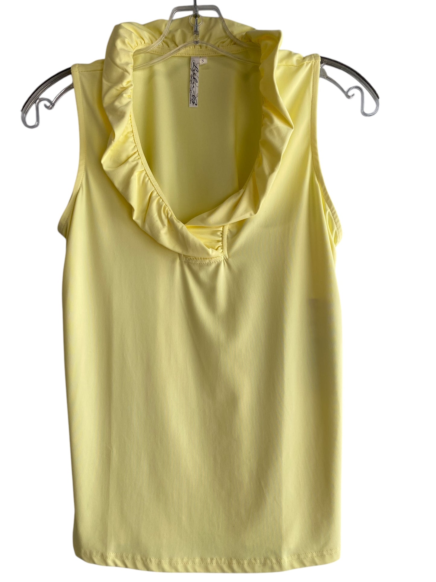 V-Neck Ruffle Tank-SNCL