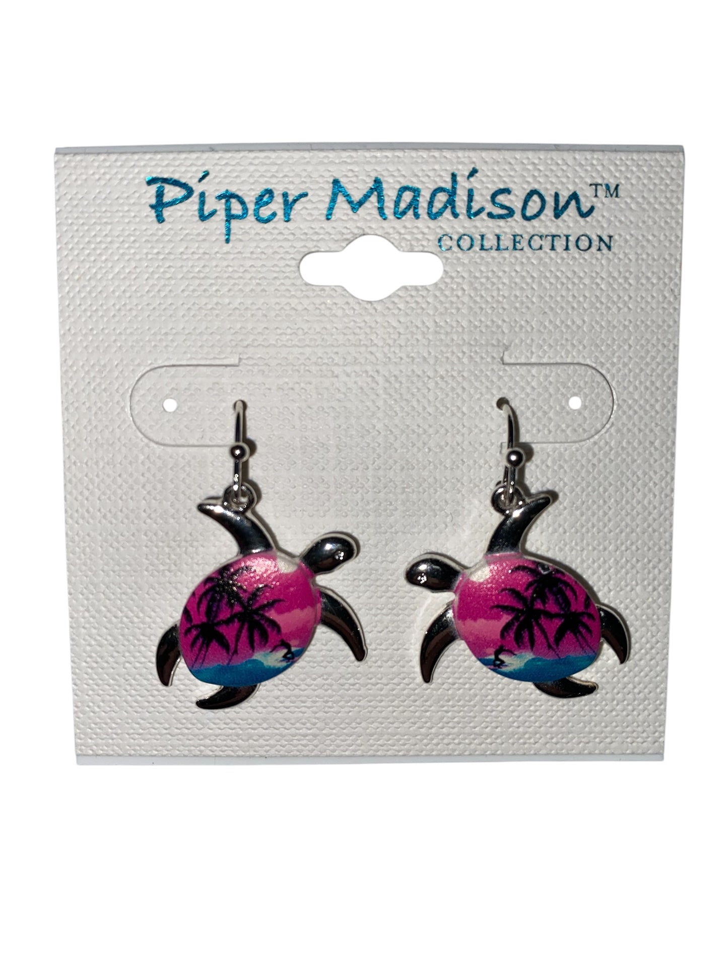 Silver turtle earrings