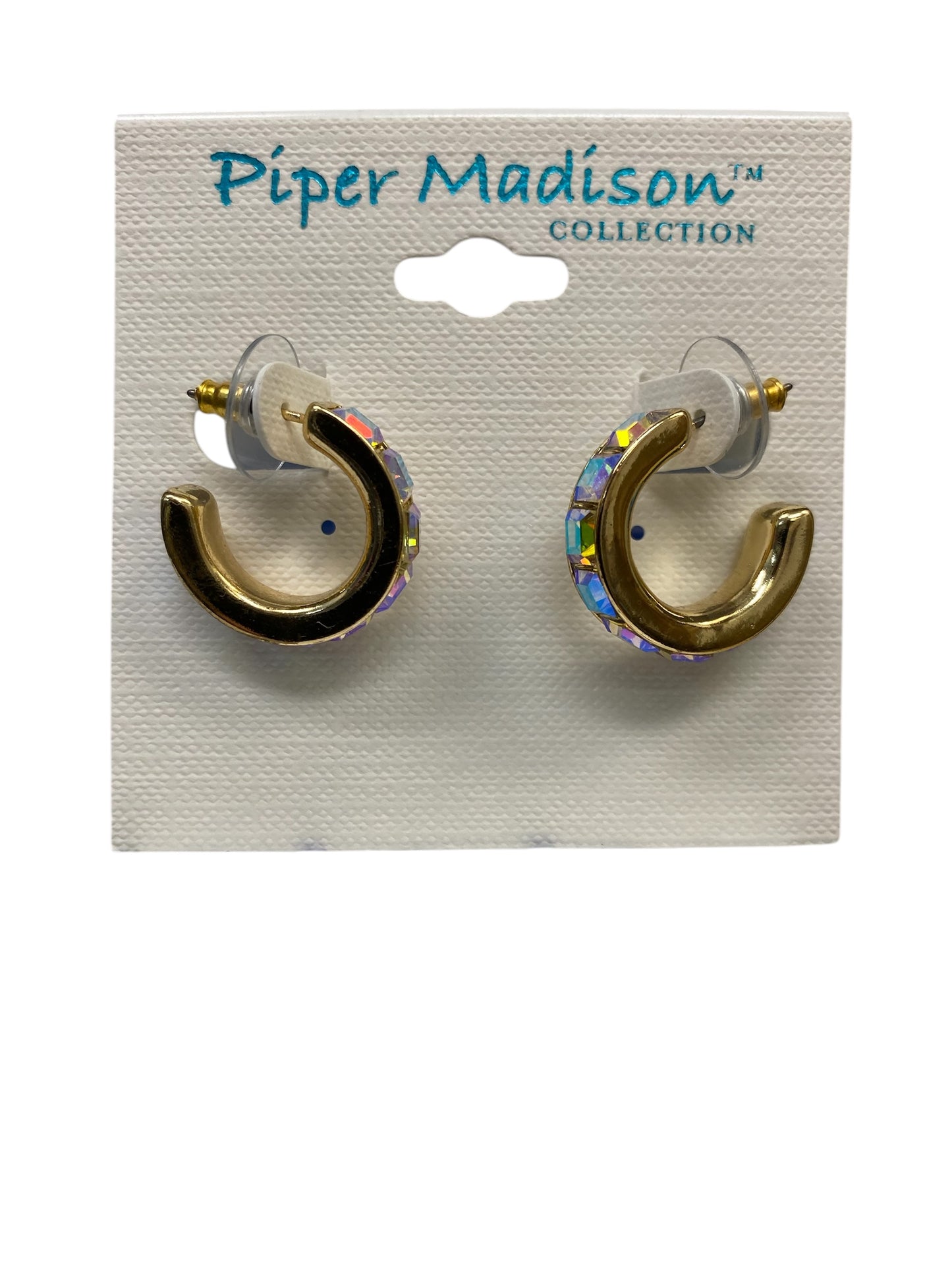 Crystal and gold earrings