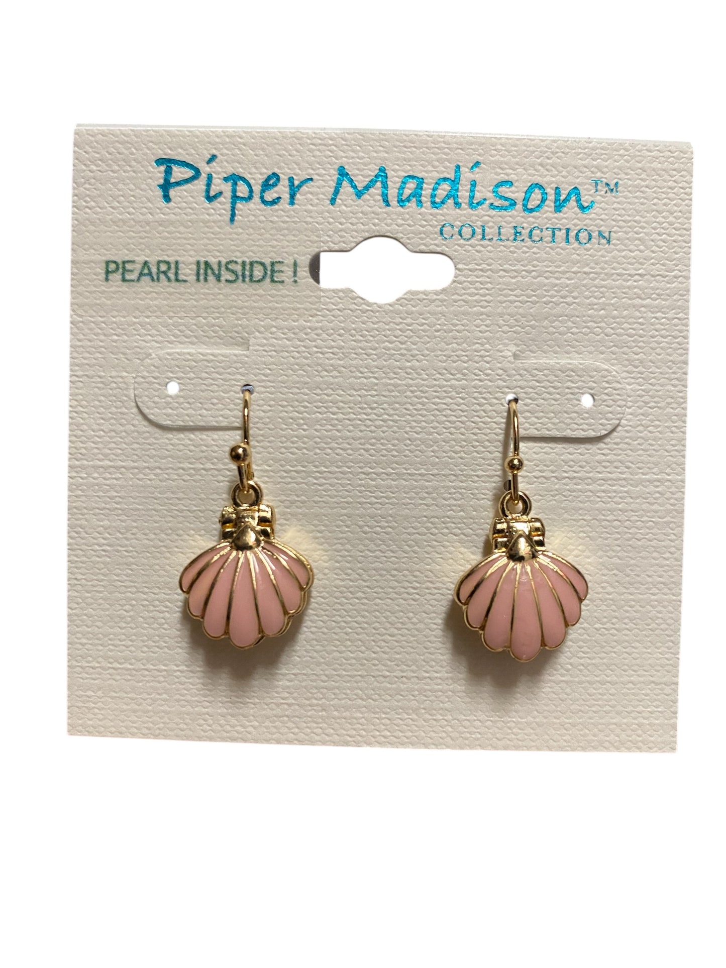 Pink Scallop earrings beachworks