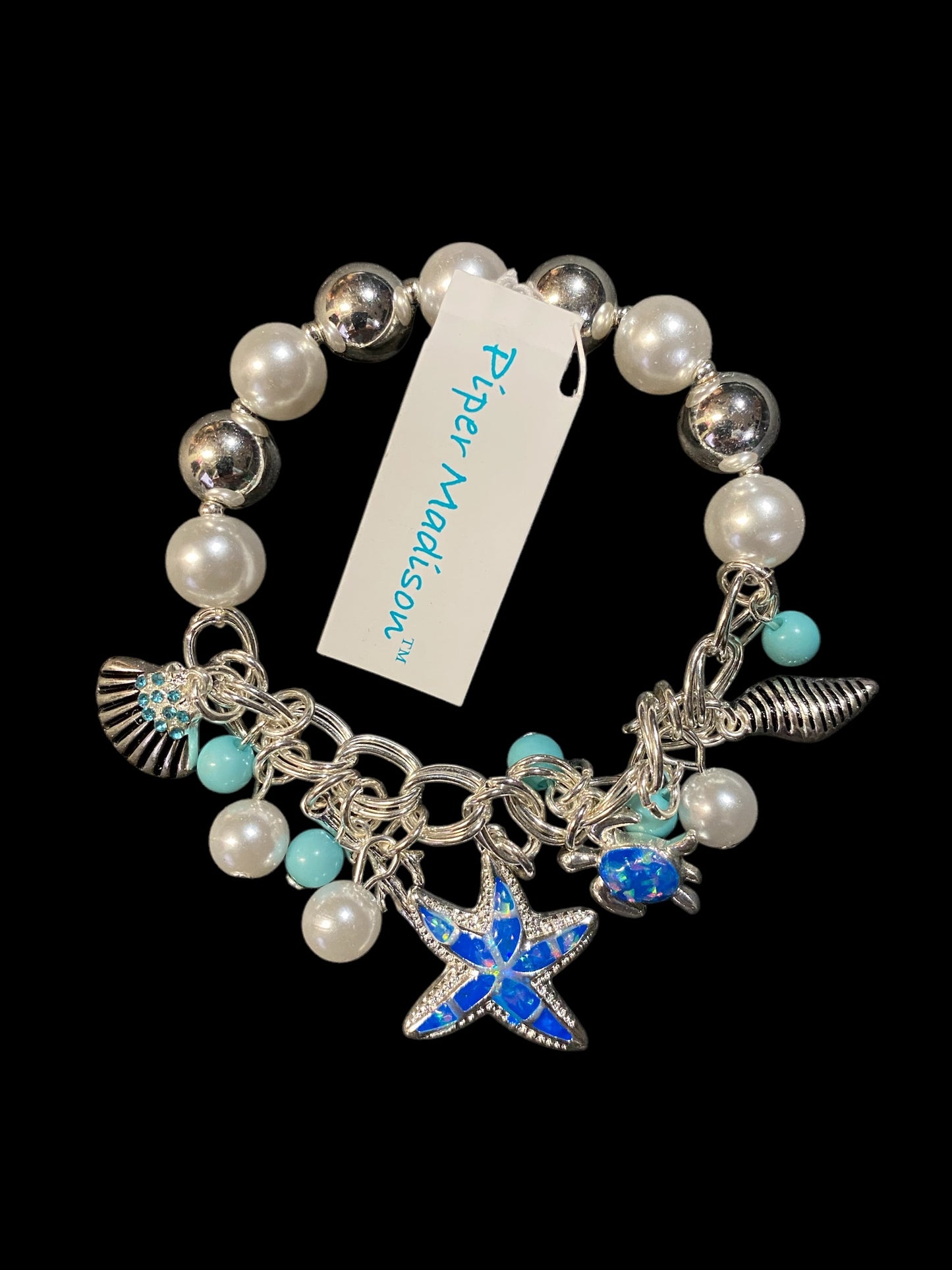 Blue Sea Life Charms Bracelet
