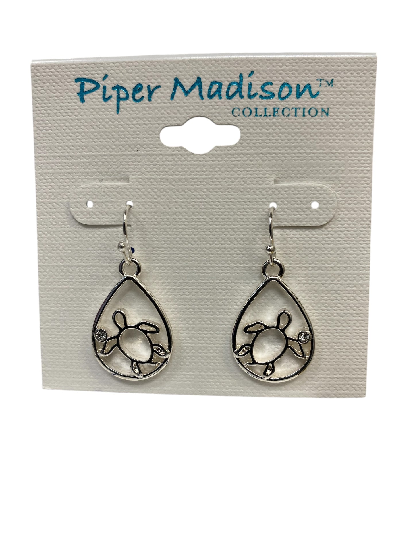 Silver turtle earrings