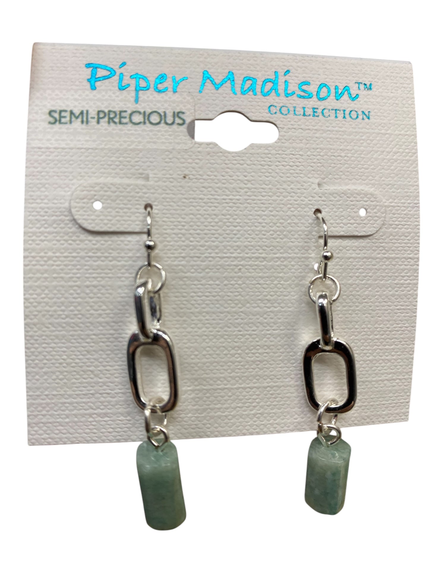 Silver Links With Amazonite Earrings