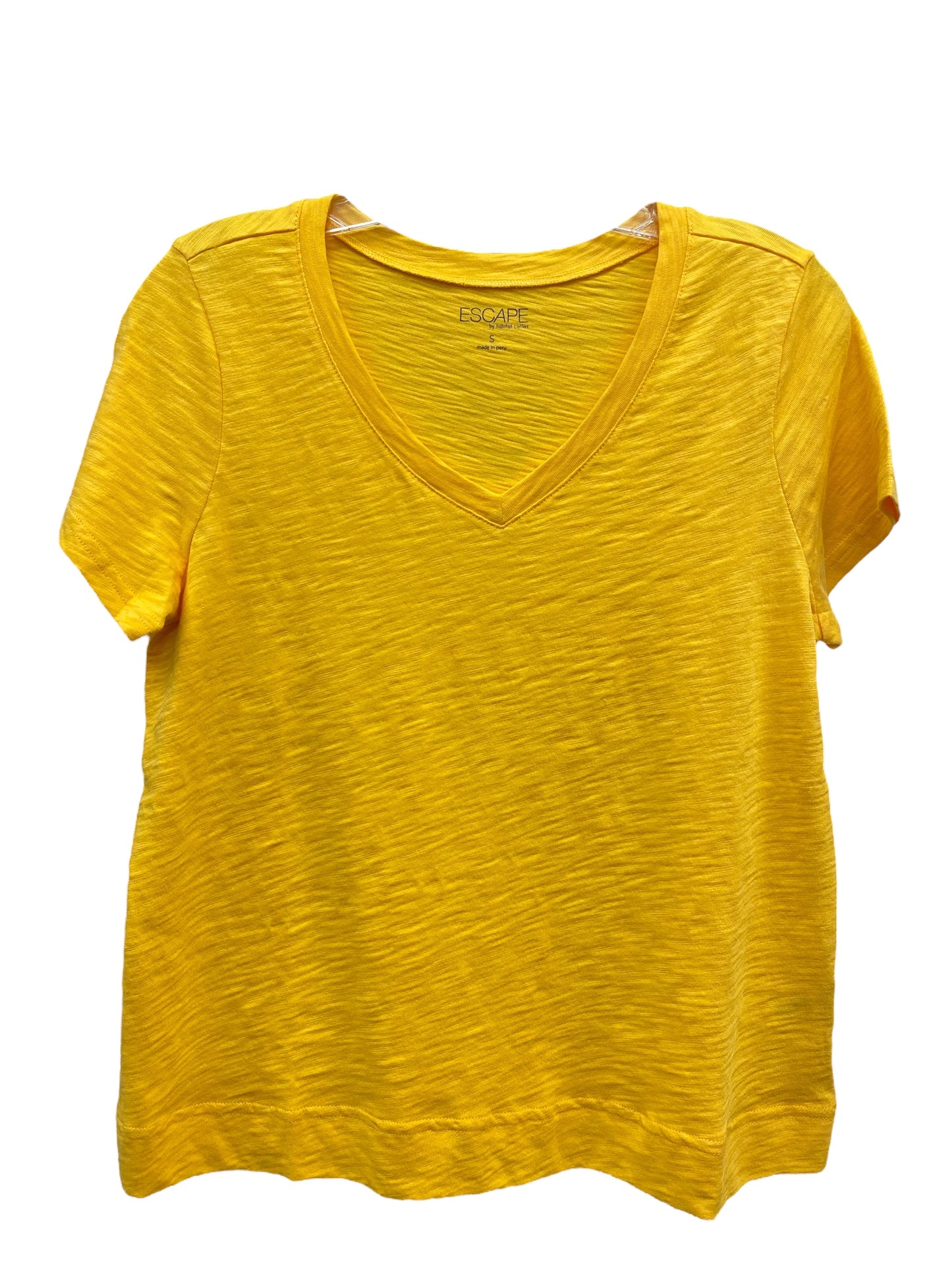 Cotton V-Neck Tee-Lemon