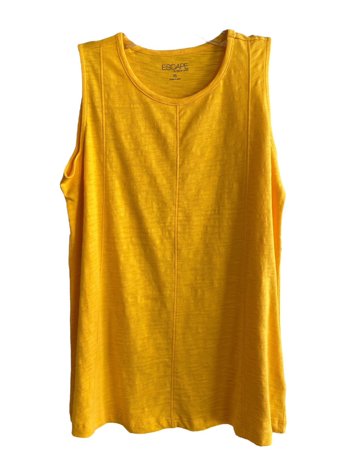 Cotton Seamed Tank-Lemon