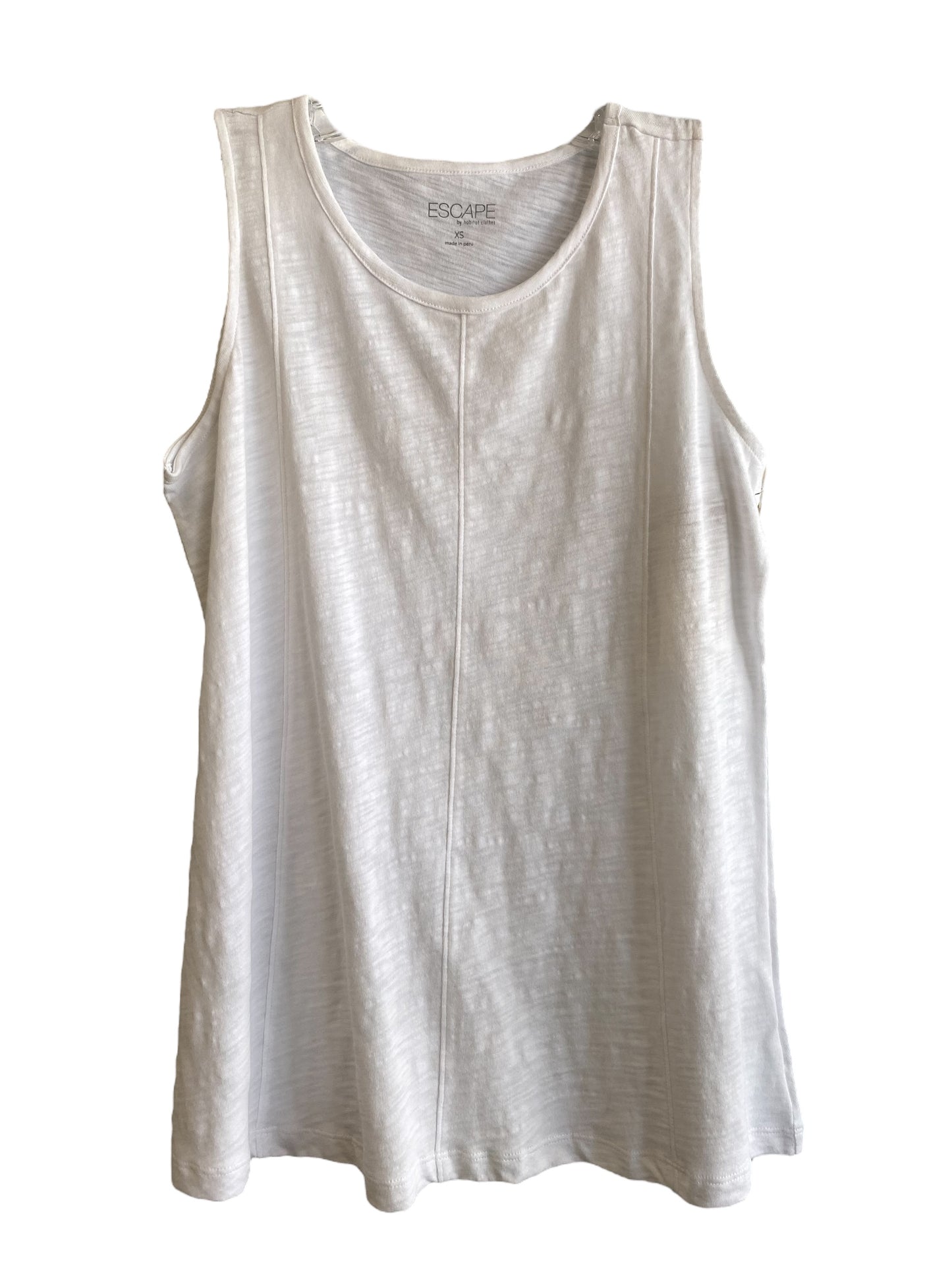 Cotton Seamed Tank-White