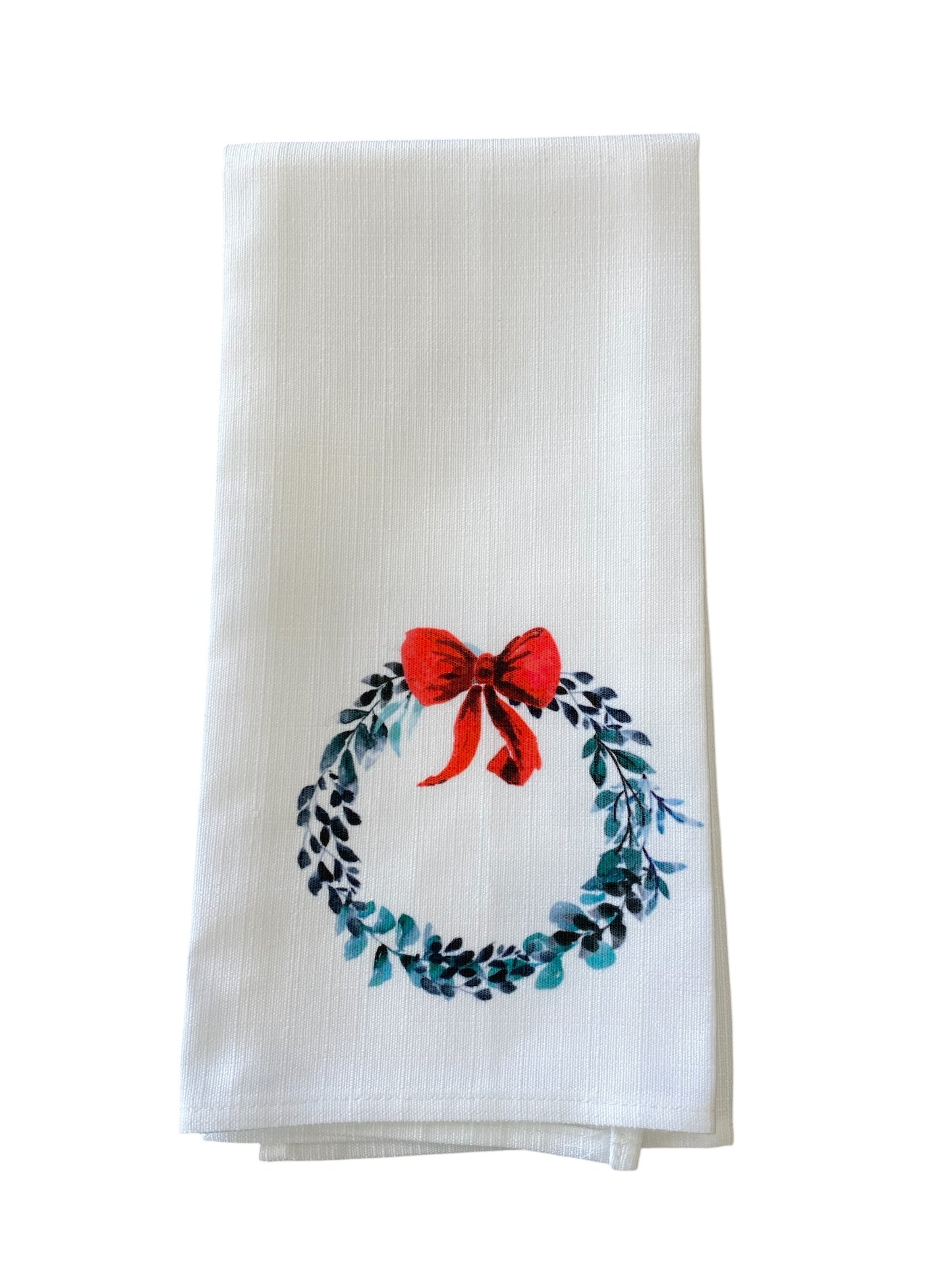 Tea Towel With Wreath