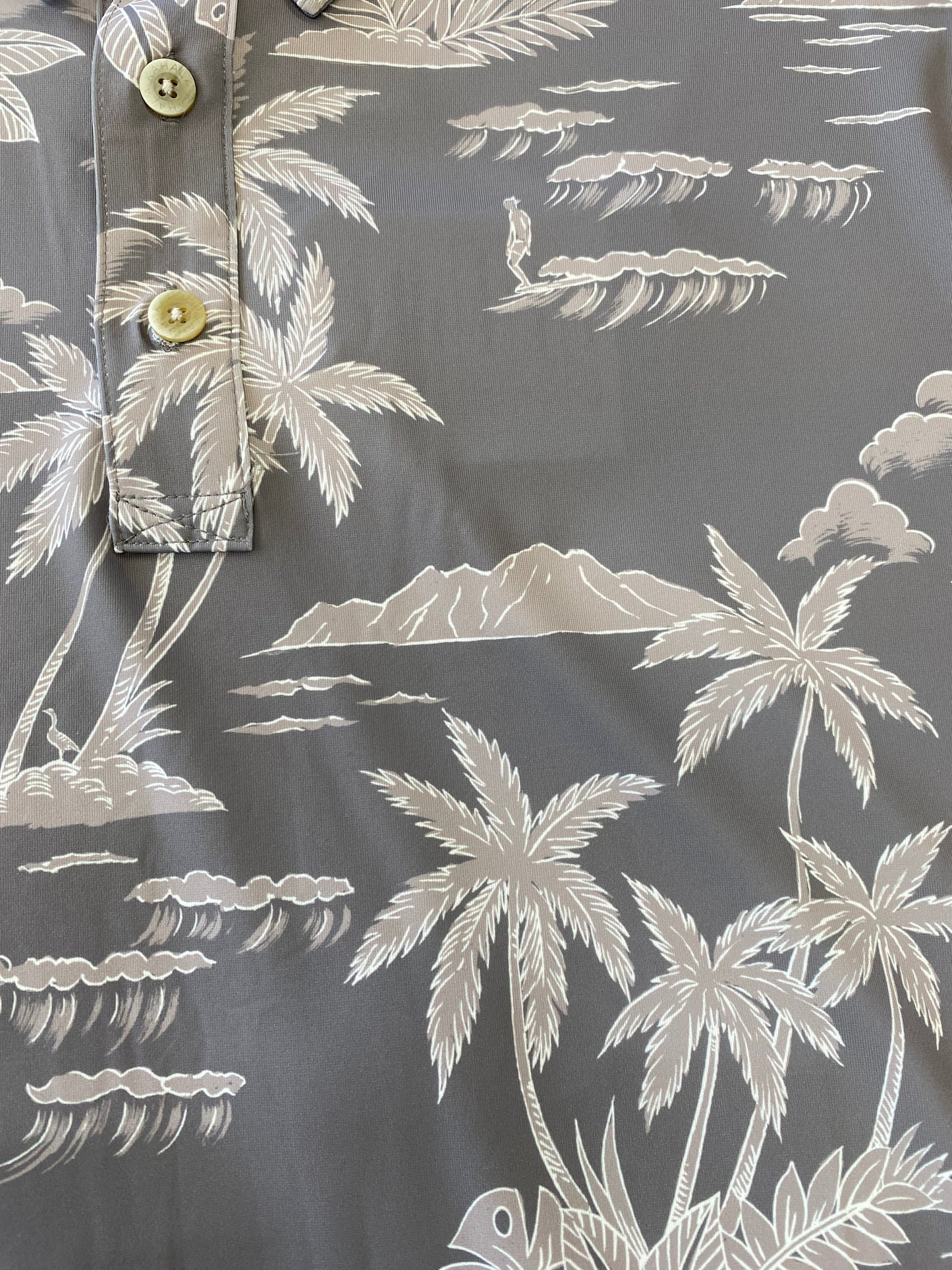 Malie Knit Polo-Smoke