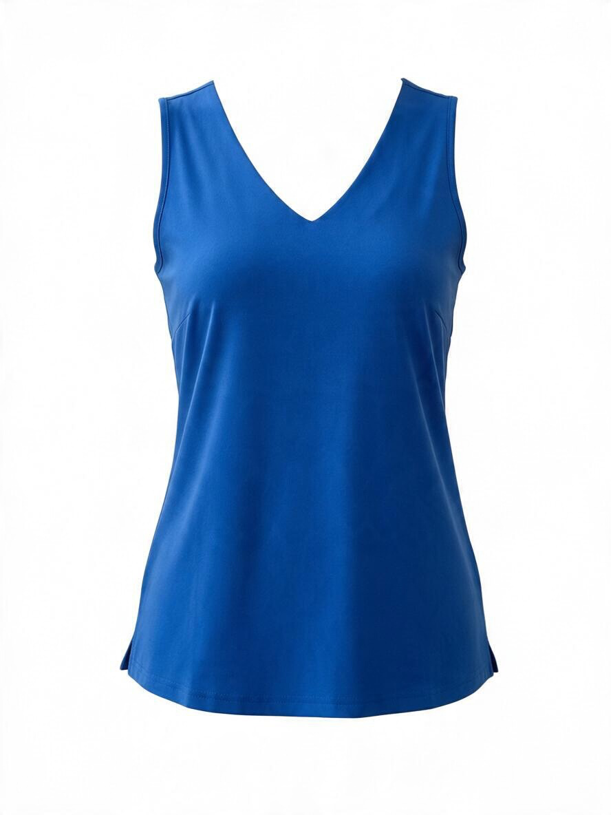 Sleeveless V-Neck-Deep Sea