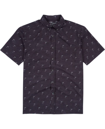 Kahala Palms Knit Polo-Black