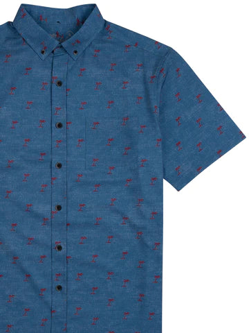 Palms Button Down Shirt-Chambray