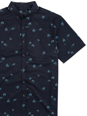 Honu Kai Short Sleeve Shirt-Charcoal