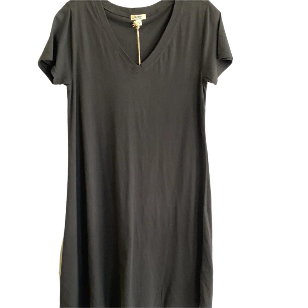 Cotton Jersey Tess T-Dress - Black