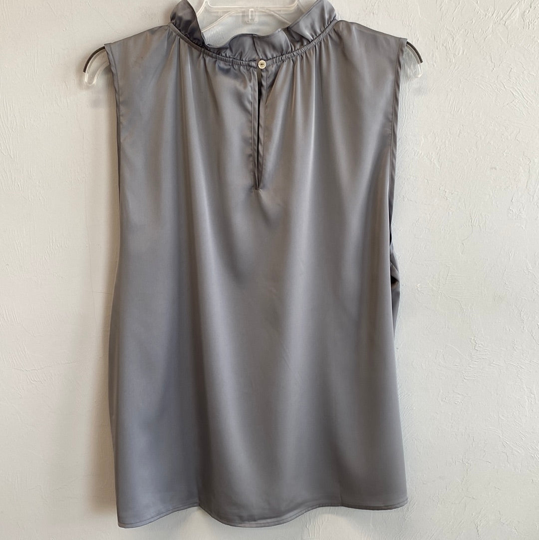 Satin Harlow Top-Denim