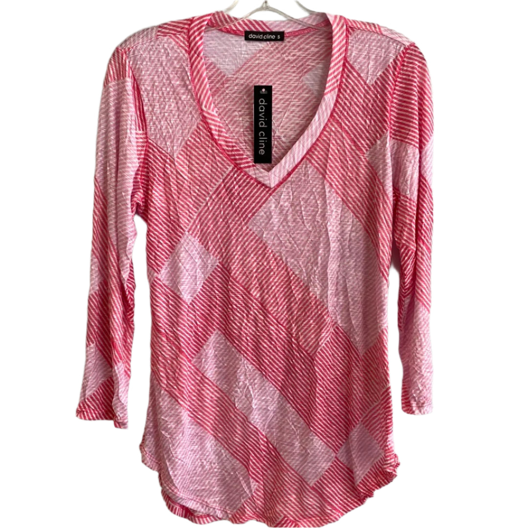 3/4 Sleeve V-Neck-Pink