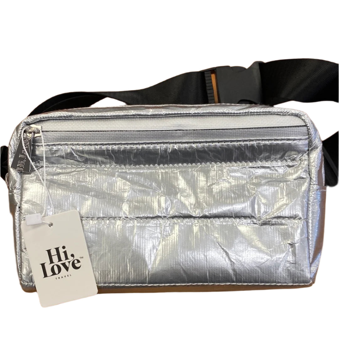 Fanny Pack Puffer - Metallic Silver