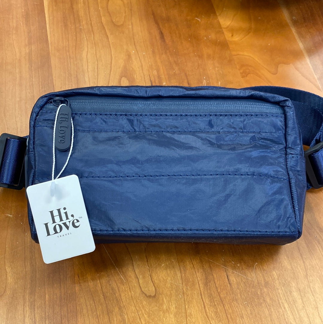 Fanny Pack Puffer - Shimmer Navy