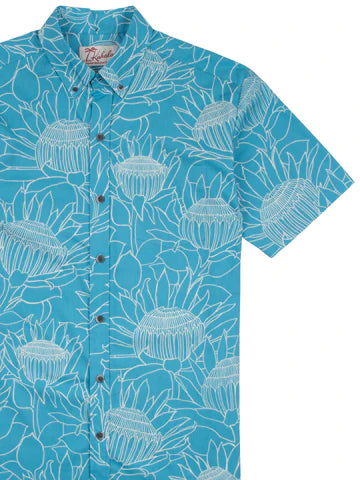 King Protea BD Shirt-Blue