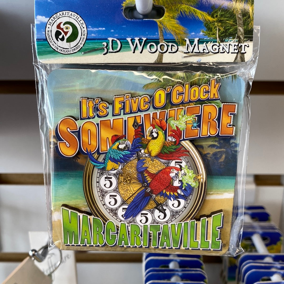 Margaritaville 3D Wood Magnet