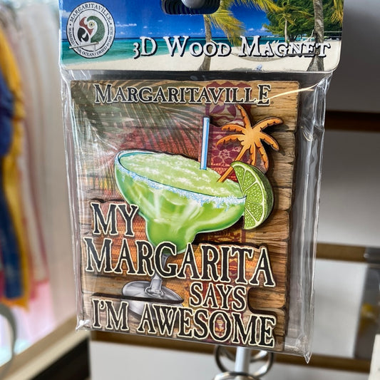 Margaritaville 3D Wood Magnet