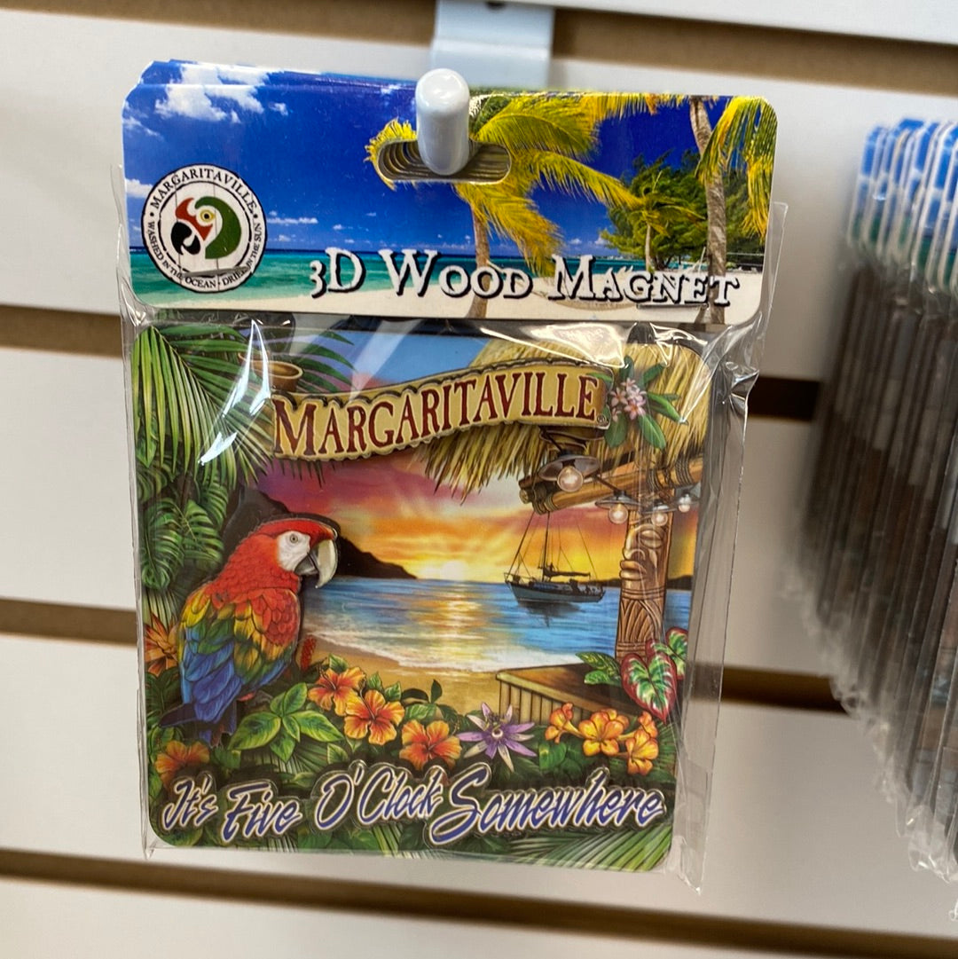 Margaritaville 3D Wood Magnet