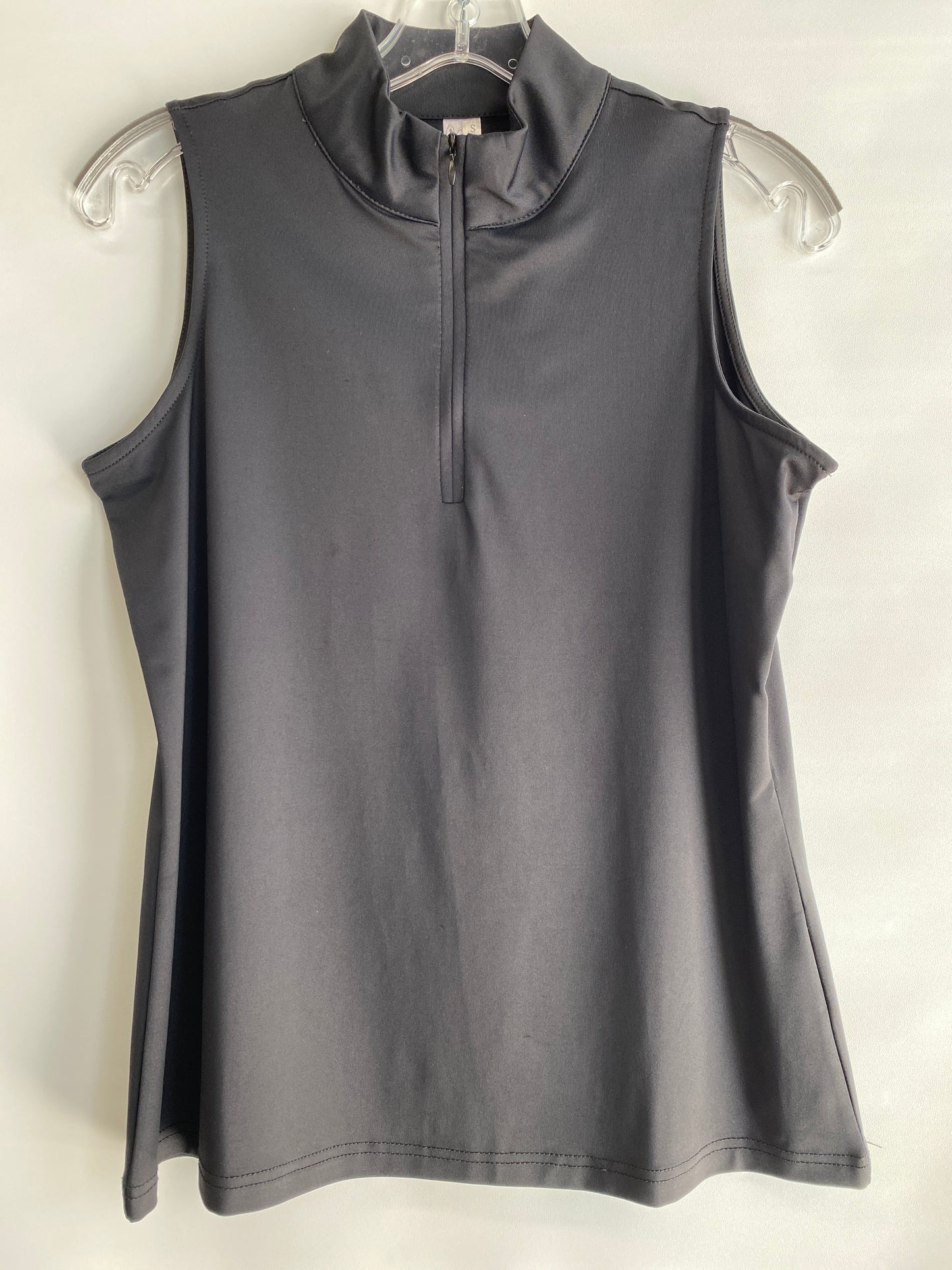 Sleeveless Zip Top - Black