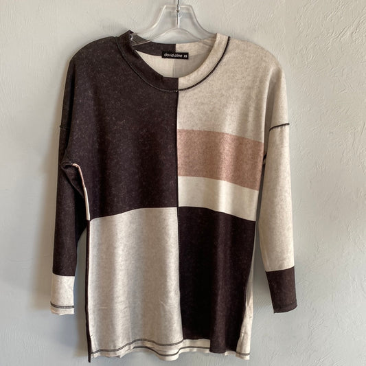 Sweatshirt With Front Seam No Cuff-Coal