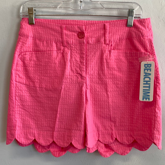 Scallop Shorts-Clear Pink