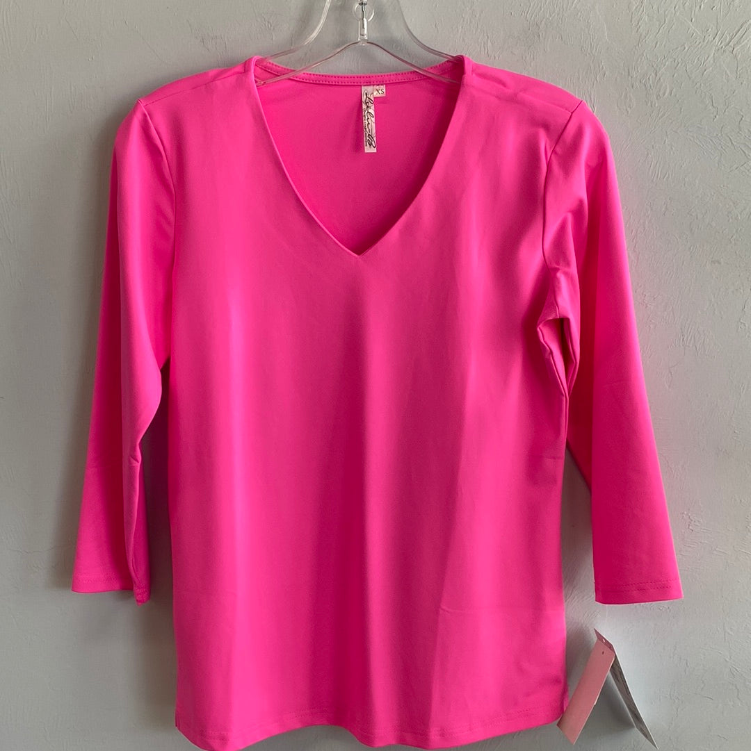 3/4 Sleeve V-Neck Top - BHP