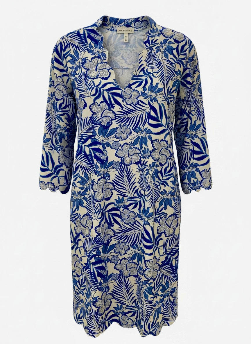 Scallop Collar Hem Dress-SBPR