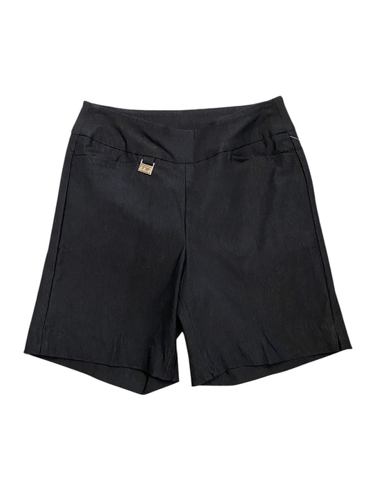 Pull On Short With Side Vent - Black