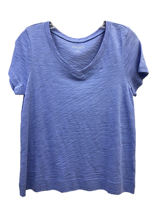 Cotton V-Neck Tee - Baja Blue