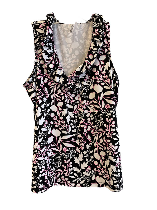 V-Neck Ruffle Tank-SBBW
