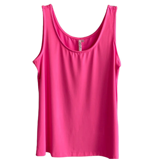 Solid Tank Top -Clear Pink