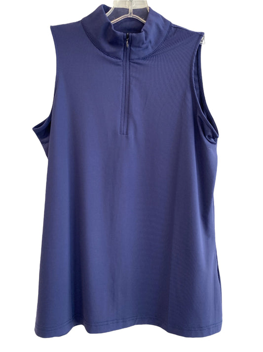 Sleeveless Zip Top - Navy