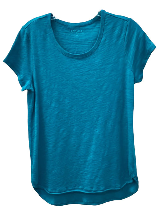 Cotton Slub Scoopneck Tee - Peacock