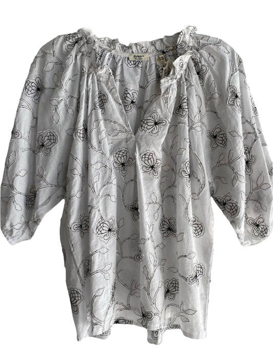 Lace Cutwork Top-White