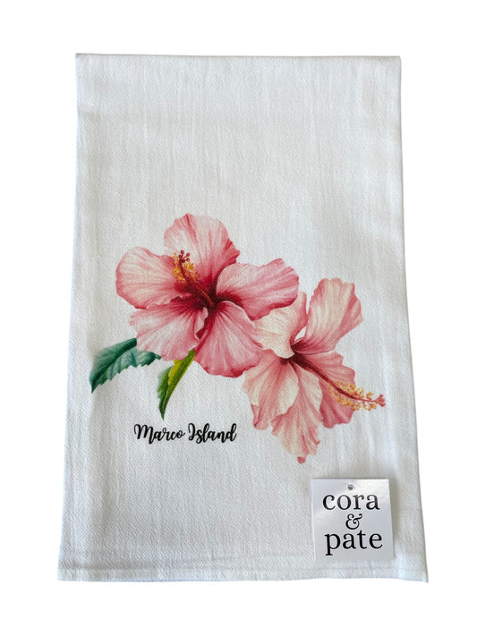Tea Towel Hibiscus Marco Island