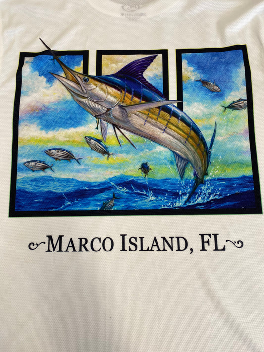 MI Marlin L/S DriQ Shirt-White